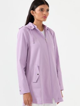 Seyyar Kapüşonlu Spor Kısa Kap Lila