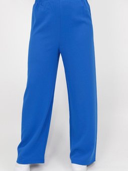 İndigo Aerobin Kumaş Geniş Paça Pantolon