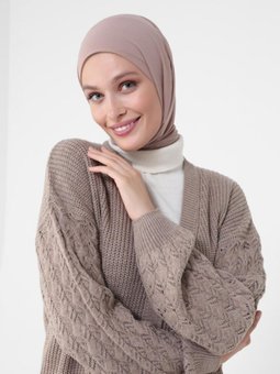 Vizon Düğmeli Triko Hırka