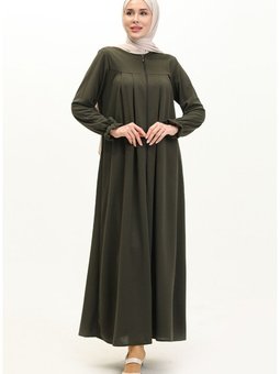 Robalı Fermuarlı Ferace 0702 05 Haki