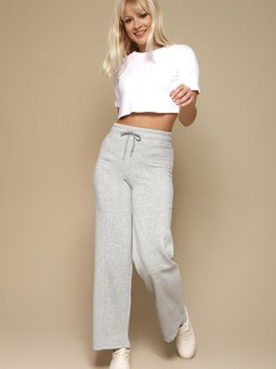 Gri Geniş Paça Eşofman Altı