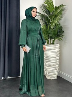 Hailey Janjan Abiye Elbise Zümrüt Yeşili