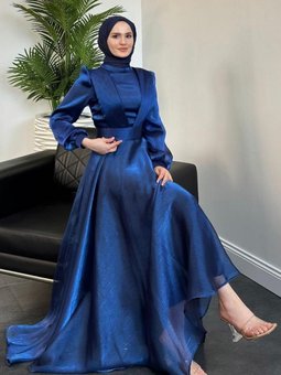 İzgi Abiye Elbise Lacivert