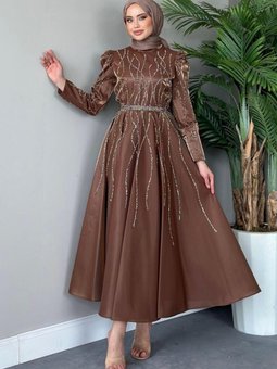 Kemeri Ve Önü Taşlı Abiy Kahverengi