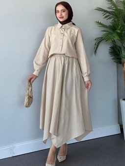 Selis Etekli Takım Bej