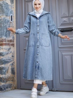 Kolları Çakımlı Kot Kap Tsd230643 Mavi