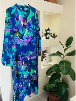 Saks Mavisi Viskon Kumaş Elbise