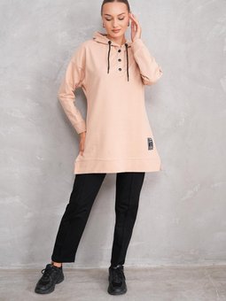 Pudra Sweat Tunik Pantolon İkili Spor Takım