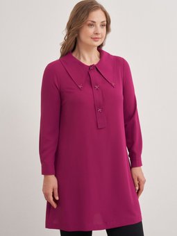 15748112 Büyük Yaka Detaylı Tunik