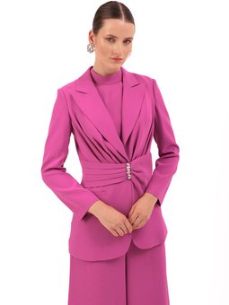 5057111 Önü Taş Detaylı Şık Ceket