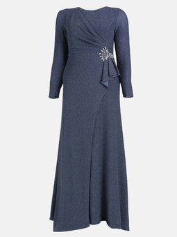 Büyük Beden Lacivert Abiye Elbise