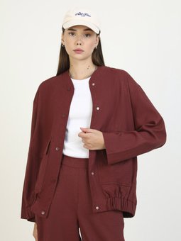 Keten Bomber Kahverengi Ceket