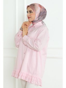 Meris Desenli Soft Vizon Eşarp