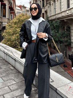 Siyah Deri Ceket I Sena