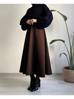 Scuba Kumaş Kloş Etek