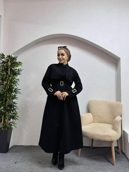 Siyah Trenç Siyeh Elbise