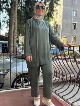 Tunik Pantolon Takımı Haki 5kgstkm4445