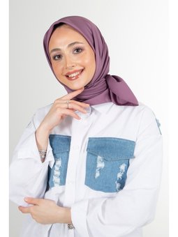 Mürdüm Twill Eşarp