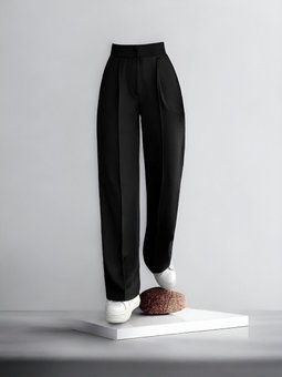 Beli Cırtcırt Detay Boru Paça Kumaş Pantolon