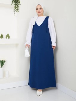 Lacivert İp Askı Detaylı Jile