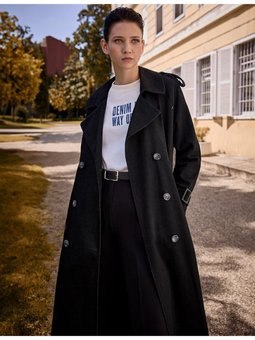 Apolet Detaylı Denim Kap Siyah