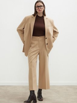 Ütü İzli Culotte Pantolon Camel