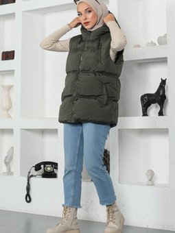 Haki Boyfriend Şişme Yelek