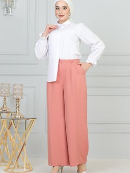 Pembe Bol Paça Pantolon