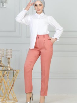 Pembe Dar Paça Pantolon