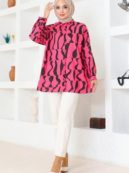Pembe Desenli Tunik