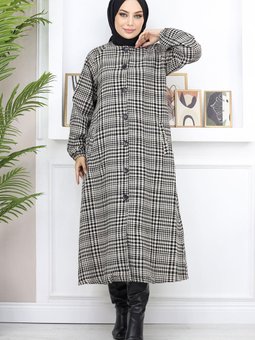 Taba Düğmeli Şanel Kap