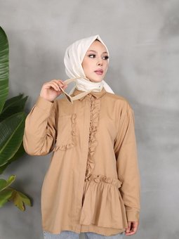 Vizon Cep Ve Ön Fırfırlı Tunik