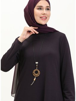 Kolyeli Tunik 2323 07 Mor