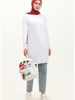 Penye Tunik 10645 05 Beyaz