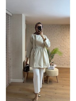 Bej Kuşaklı Tunik