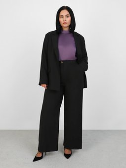 Büyük Beden Palazzo Siyah Pantolon