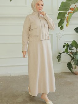 Trend Fermuarlı Kolları Lastikli Etekli İkili Takım 24kt607