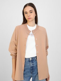 Pamuklu Dik Yaka Koyu Vizon Kap