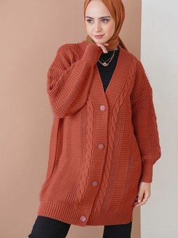 15768 Triko Hırka A. Kiremit