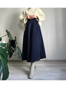 Scuba Kumaş Kloş Etek