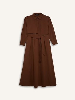 Yaka Poplin Uzun Kollu Gömlek Elbise D4164ax24au