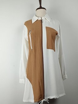 Fermuarlı Kap Kahverengi T1687