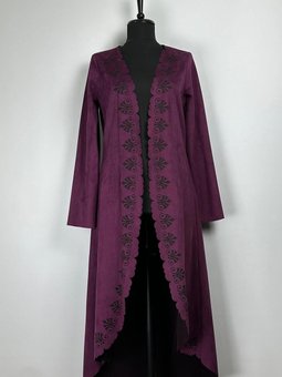 Lazer Baskılı Süet Kap Mürdüm K108