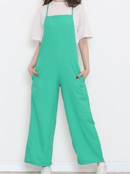 İp Askılı Tulum Yeşil