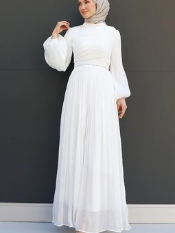 İkra Elbise Beyaz