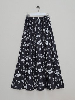 Çiçek Desenli Beli Lastikli Etek