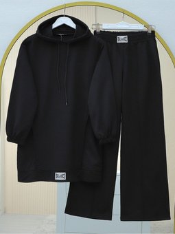 Kapüşonlu Arma Detaylı Penye Takım