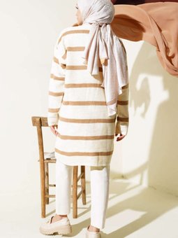 Çizgili Triko Hırka