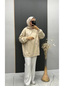 Taşlı Yıldız Detaylı Sweat