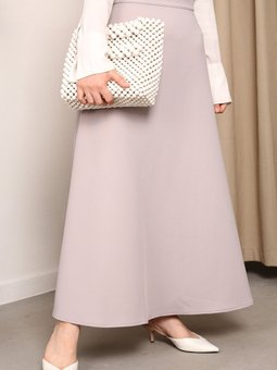 Gri Scuba Kloş Etek